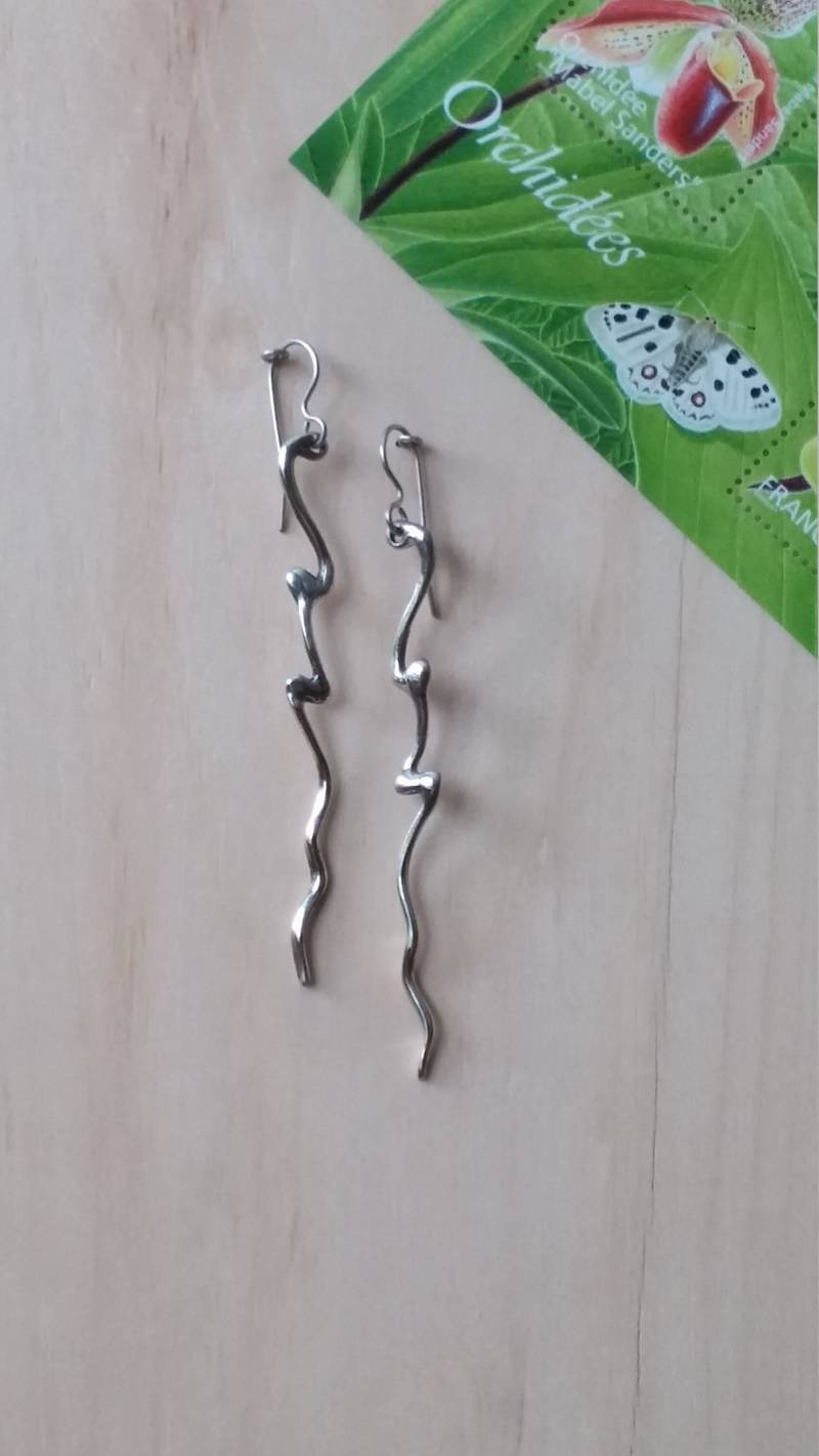 Blitz Lange Silber Ohrringe-sturm Ohrringe Einzigartiges Handgemachtes Design, Boho-stil Moderne Coole Und Jung Aussehende Ohrringe Blitz Lange Silber Ohrringe-sturm Ohrringe Einzigartiges Handgemachtes Design, Boho-stil Moderne Coole Und Jung Aussehende Ohrringe von LACHANCEbyhand