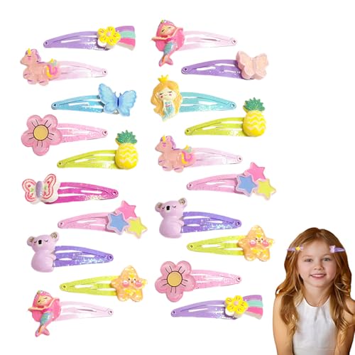 20 Stück Haarspangen Mädchen, Karikatur Entwurfs Haarspange Mädchen Tiere Metalldruck Haarclips für Baby Kinder Damen,haarspangen mädchen,Haarspangen Kinder Mehrfarbig, Haarspangen Mädchen von LACHT