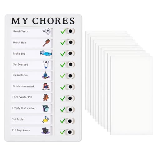 LACHT 1 Pack of Blank To Do List Boards, Movable Slider To Do List Children, Robust Checklist Boards with 10 Sheets Blank Card,to do liste kinder LACHT 1 Pack of Blank To Do List Boards, Movable Slider To Do List Children, Robust Checklist Boards with 10 Sheets Blank Card,to do liste kinder von LACHT