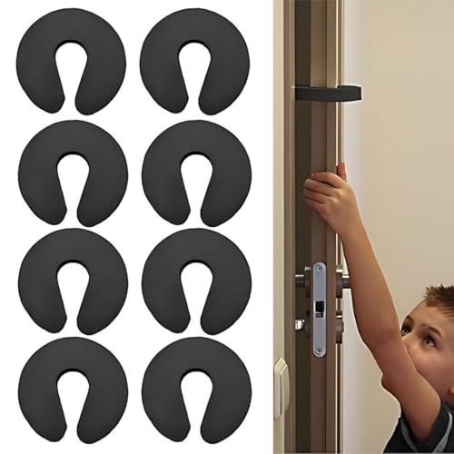 LACHT 8 Stück Einklemmschutz, Tür Quetschschutz für Tren Fenster, Klemmschutz für Türen, Tür klemmschutz, Kinder Sicherung Fingerklemmschutz-Schwarz von LACHT