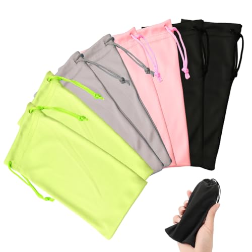 LACHT Brillentasche,Brillenetui Weich 8 Stück Brillentasche Brillen Sonnenbrillen Tasche Etui Brillenbeutel Mikrofaser Brillenhülle Sonnenbrillenetui von LACHT