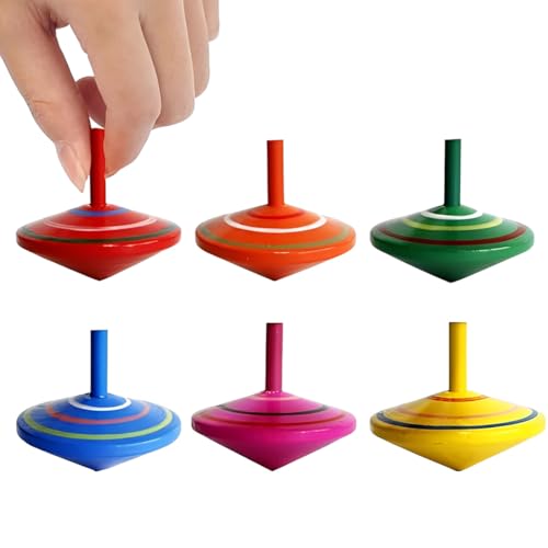 LACHT Kreisel aus Holz Holzkreisel Spielzeug,30 Stück Holzkreisel für Kinder,Spielzeugkreisel Mitgebsel Kindergeburtstag Gastgeschenke Partybeutelfüller, für 3-7 Jahre alte Kinder (Zufällige Farbe) von LACHT