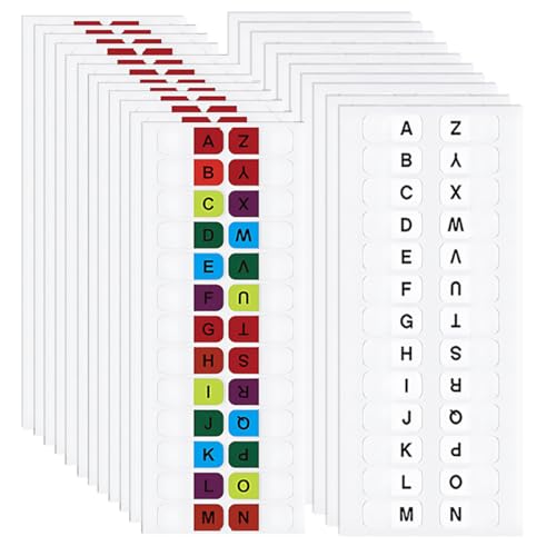 LACHT Pack of 260 Index Tabs,A-Z Alphabetical Tabs, Self-Adhesive Index Tabs, Transparent Index Tabs, Stickers for Folders, Notebooks, Files von LACHT