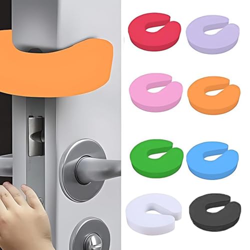 LACHT Tür Quetschschutz für Tren Fenster,8 Stück Einklemmschutz,Klemmschutz für Türen, Tür klemmschutz, Kinder Sicherung Fingerklemmschutz-Schwarz von LACHT