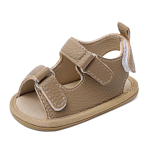 LACOFIA Baby Sandalen Jungen Atmungsaktive Sommer Babyschuhe Rutschfester Weicher Sohle Erste Lauflernschuhe Khaki 12-18 Monate LACOFIA Baby Sandalen Jungen Atmungsaktive Sommer Babyschuhe Rutschfester Weicher Sohle Erste Lauflernschuhe Khaki 12-18 Monate von LACOFIA
