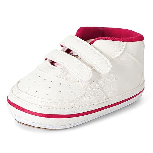 LACOFIA Babyschuhe Jungen Mädchen rutschfest Lauflernschuhe Krabbelschuhe Rot 12-18 Monate von LACOFIA