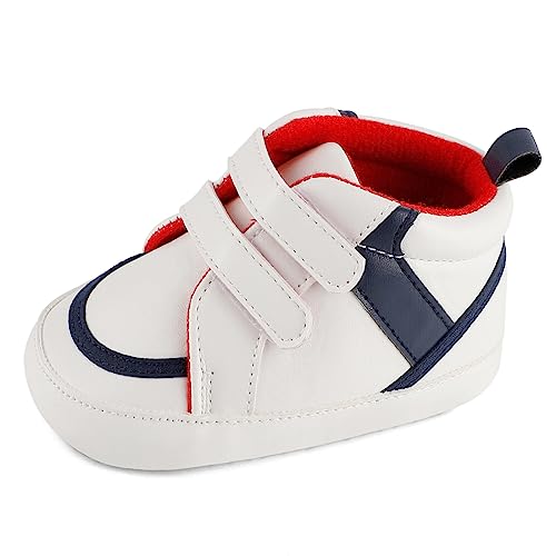 LACOFIA Babyschuhe Jungen rutschfest Lauflernschuhe Krabbelschuhe Marineblau 3-6 Monate von LACOFIA