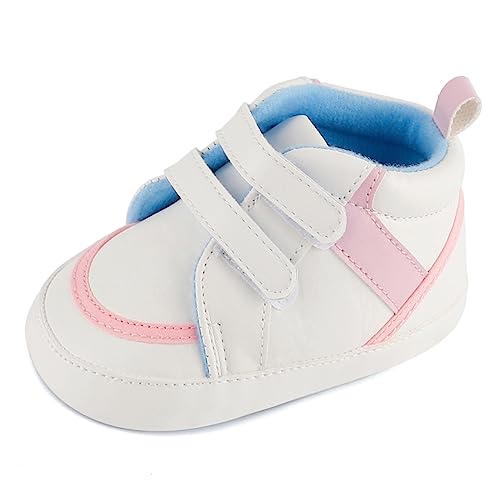 LACOFIA Babyschuhe Mädchen rutschfest Lauflernschuhe Krabbelschuhe Rosa 12-18 Monate von LACOFIA