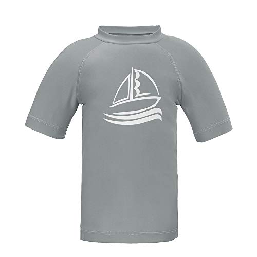 LACOFIA Jungen Kurzarm Badeshirt Kinder Sonnenschutz Schwimmshirt Kinder Rashguard Schnelltrocknendes Grau Druck 9-10 Jahre LACOFIA Jungen Kurzarm Badeshirt Kinder Sonnenschutz Schwimmshirt Kinder Rashguard Schnelltrocknendes Grau Druck 9-10 Jahre von LACOFIA