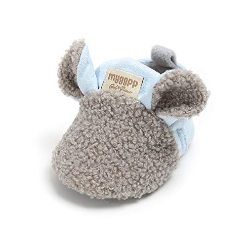 LACOFIA Neugeborenes Baby Jungen Mädchen Warme Winterschuhe Kleinkind rutschfest Weiche Sohle Krabbelschuhe Grau 3-6 Monate LACOFIA Neugeborenes Baby Jungen Mädchen Warme Winterschuhe Kleinkind rutschfest Weiche Sohle Krabbelschuhe Grau 3-6 Monate von LACOFIA