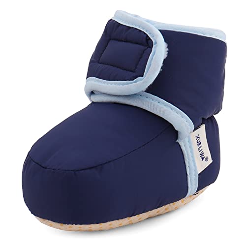 LACOFIA Baby Jungen Mädchen Rutschfest Weiche Sohle Hausschuhe Stiefel Kleinkind Winter Warm Schuhe Marine 0-6 Monate LACOFIA Baby Jungen Mädchen Rutschfest Weiche Sohle Hausschuhe Stiefel Kleinkind Winter Warm Schuhe Marine 0-6 Monate von LACOFIA