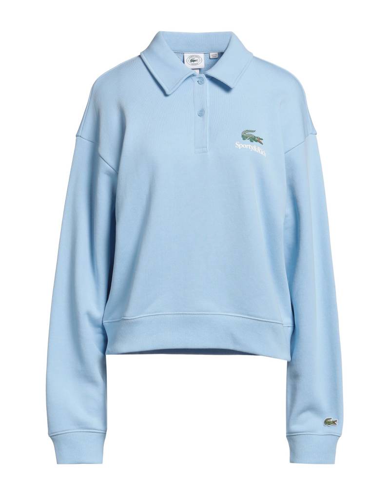 LACOSTE x SPORTY & RICH Sweatshirt Damen Hellblau von LACOSTE x SPORTY & RICH