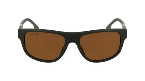 Lacoste L6042S 275 MATTE KHAKI/BROWN FLASH GOLD 55/17/145 Herren Sonnenbrillen von Lacoste