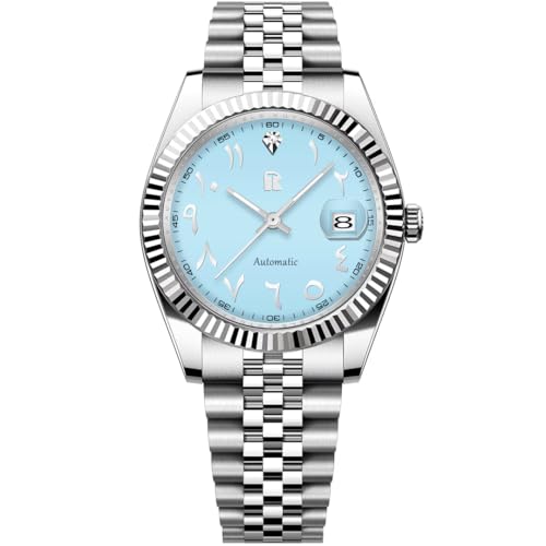 LACZ DENTON Rollstimi RT128 Männer Automatische Mechanische Armbanduhren Edelstahlarmband Mode Uhren für Männer 50M wasserdichte Uhr von LACZ DENTON