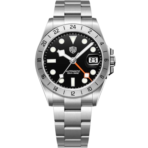 LACZ DENTON Rollstimi RT7911 Herren-Automatikuhren, mechanische Armbanduhren, Japanisches NH34A-Uhrwerk mit 100 m wasserdichtem Leuchtzeiger von LACZ DENTON