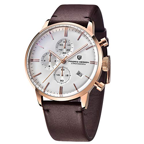 Pagani Design 2720k Herren Quarz Chronograph Herren Sportuhren Wasserdicht Herren Mode Armbanduhren Edelstahl Business Uhr für Herren Casual Uhren von LACZ DENTON