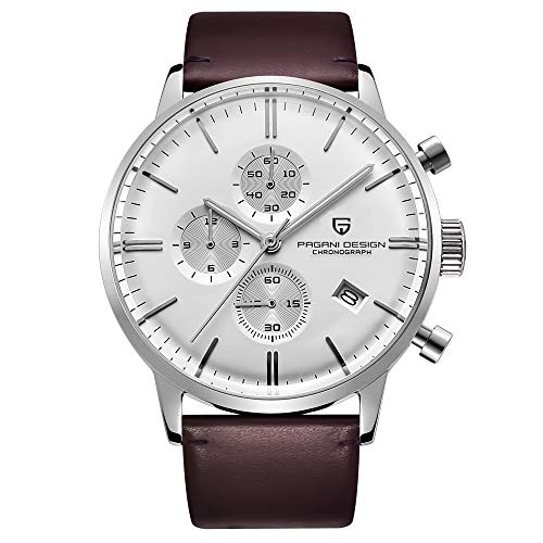 Pagani Design 2720k Herren Quarz Chronograph Herren Sportuhren Wasserdicht Herren Mode Armbanduhren Edelstahl Business Uhr für Herren Casual Uhren von LACZ DENTON