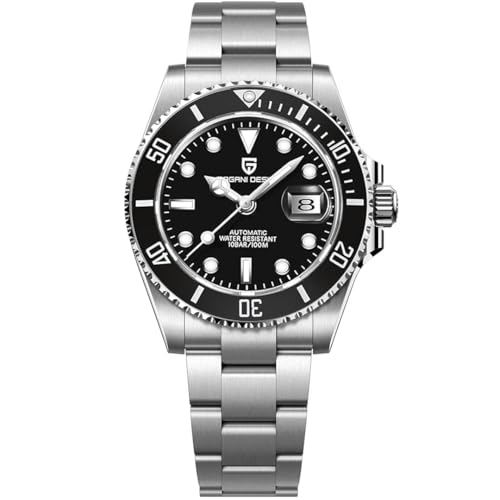 Pagani Design Herren Automatikuhr Luxus Saphirglas Mechanische Armbanduhr Sport Edelstahl Wasserdicht Herrenuhr von LACZ DENTON