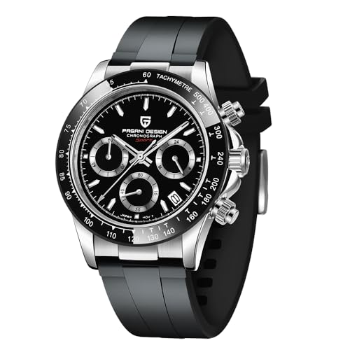 Pagani Design Herren-Armbanduhr Saphir Sport Quarzuhr Edelstahl Herren Wasserdicht Armbanduhr VK63 Uhrwerk Mode Chronograph… von LACZ DENTON