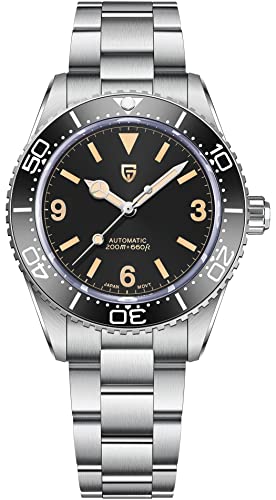 Pagani Design PD1755 Herren Automatik Uhren Herren Mechanische Armbanduhren für Herren,Wasserdicht 200M,40MM Zifferblatt,Japan NH35A (Schwarz) von LACZ DENTON