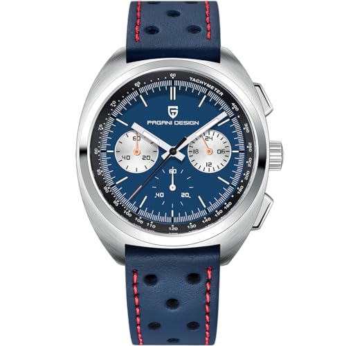 Pagani Design PD1782 Uhren für Männer Chronograph Uhren für Männer Analoguhr,Herren Saphirspiegel 10Bar wasserdichte Armbanduhr,VK63 Uhrwerk von LACZ DENTON