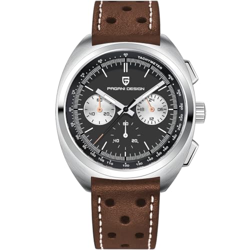 Pagani Design PD1782 Uhren für Männer Chronograph Uhren für Männer Analoguhr,Herren Saphirspiegel 10Bar wasserdichte Armbanduhr,VK63 Uhrwerk von LACZ DENTON