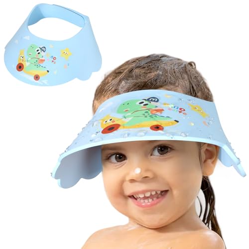 Wasserdichte Kinder Duschhaube – Verstellbare Baby Badehaube EVA Weich Bequem Shampoo Schutzkappe für Kleinkinder Jungen Mädchen 0-12 Jahre von LADES