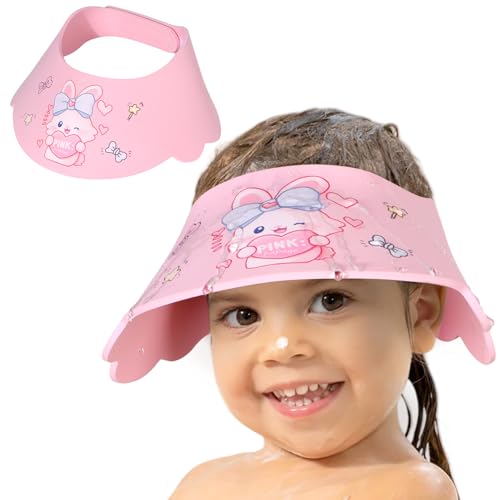 Wasserdichte Kinder Duschhaube – Verstellbare Baby Badehaube EVA Weich Bequem Shampoo Schutzkappe für Kleinkinder Jungen Mädchen 0-12 Jahre von LADES