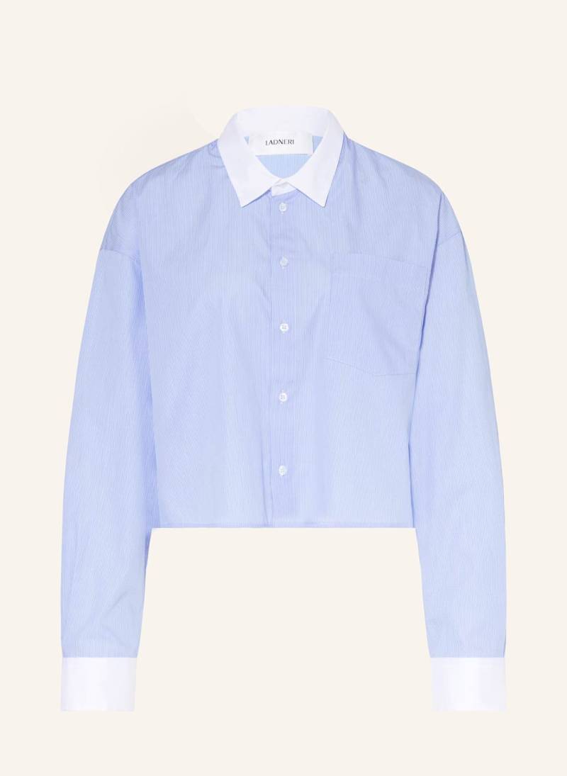 Ladneri Cropped-Hemdbluse St. Germain blau von LADNERI