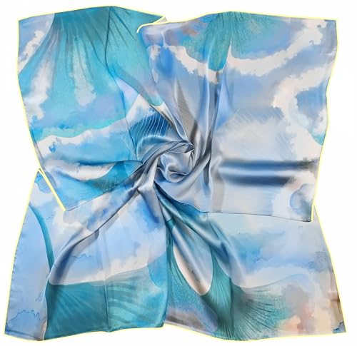 LADORENA Seidentuch Damen Natürliche Maulbeerseide 100% SEIDE Q-Qualität Seidenschal Halstuch LD91302 von LADORENA