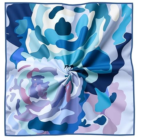 LADORENA Seidentuch Damen Natürliche Maulbeerseide 100% SEIDE Qualität HQ Seidenschal Halstuch 90x90 LD95201 von LADORENA
