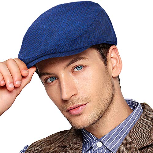 LADYBRO Herren Ivy Gatsby Newsboy Cap - Klassische Wollmischung Tweed Flat Cap Cabbie Hat Herren von LADYBRO