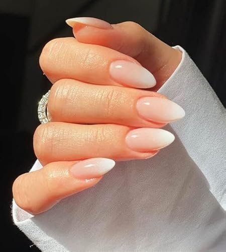 LADYING 24 Stück Gradient Oval Nägel Zum Aufkleben Kurz,Weiß Gel Press on Nails Motiv, Einfarbig Mandel Kunstnägel Fake Nails Short,Soft Gel Fingernägel Künstliche Nägel für Frauen LADYING 24 Stück Gradient Oval Nägel Zum Aufkleben Kurz,Weiß Gel Press on Nails Motiv, Einfarbig Mandel Kunstnägel Fake Nails Short,Soft Gel Fingernägel Künstliche Nägel für Frauen von LADYING