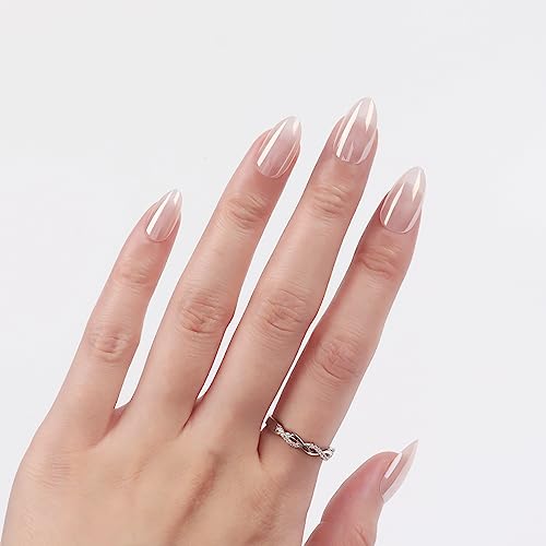 LADYING 30 Stück Glossy Aurora Soft Gel Press on Nails Mandel Kurz,Weiß French Nägel Zum Aufkleben Motiv,UV Kunstnägel Künstliche Nägel,Gel Oval Fingernägel Fake Nails Kurz für Frauen LADYING 30 Stück Glossy Aurora Soft Gel Press on Nails Mandel Kurz,Weiß French Nägel Zum Aufkleben Motiv,UV Kunstnägel Künstliche Nägel,Gel Oval Fingernägel Fake Nails Kurz für Frauen von LADYING