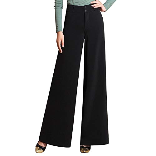 LAEMILIA Damen Hosen Marlenehose Schwarz mit Hohe Bund Einfarbig Stoffhose Elegant Business Anzughosen Classic Partywear LAEMILIA Damen Hosen Marlenehose Schwarz mit Hohe Bund Einfarbig Stoffhose Elegant Business Anzughosen Classic Partywear von LAEMILIA