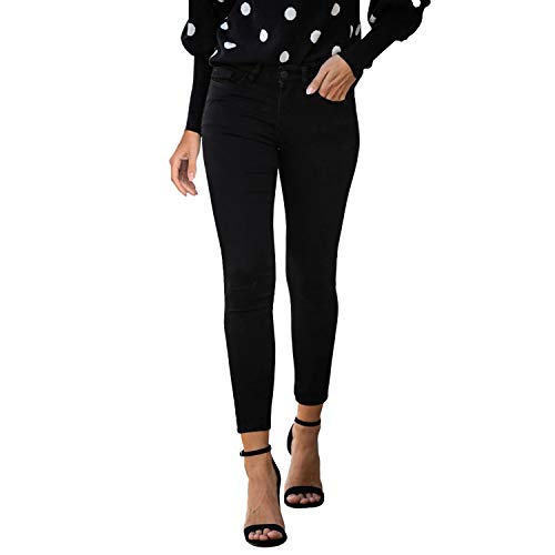 LAEMILIA Damen Jeans Hose Stretch Skinny Slim Fit Jeanshose mit Niedriger Taille aus Denim in Blau Schwarz von LAEMILIA