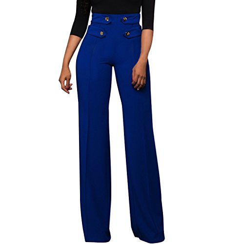 LAEMILIA Damen Marlenehose Business Stoffhose Anzughosen Hohe Taille Elegante Bootcut Hose Classic Schlaghose Festlich Abendmode Partywear von LAEMILIA