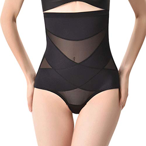 LAEMILIA Damen Miederslip Bauch Weg Stark Hohe Taille Unterhosen Schlank Taillenslip Shapewear Push-Up Slip Miederhose Schwarz von LAEMILIA