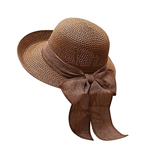 LAEMILIA Damen Sommer Strand Sonne Hüte Wide Rand Mit Schleife Strohhut Sonnenhut Strandhut Sommerhut Damenhut LAEMILIA Damen Sommer Strand Sonne Hüte Wide Rand Mit Schleife Strohhut Sonnenhut Strandhut Sommerhut Damenhut von LAEMILIA