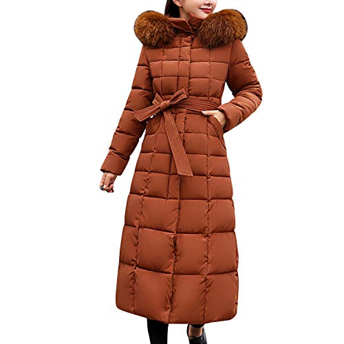 LAEMILIA Damen Winter Jacken Lang, Warm Daunenmantel mit Kapuze, Verdickt Übergangsjacke Maxi Parka Jacke Kunstpelz Gürtel Langarm Steppjacke Outwear Damenmantel LAEMILIA Damen Winter Jacken Lang, Warm Daunenmantel mit Kapuze, Verdickt Übergangsjacke Maxi Parka Jacke Kunstpelz Gürtel Langarm Steppjacke Outwear Damenmantel von LAEMILIA