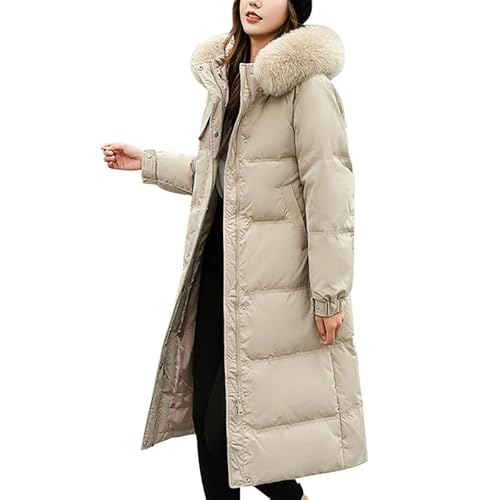 LAEMILIA Damen Winter Jacken Lang Warm Daunenmantel mit Kapuze Verdickt Übergangsjacke Maxi Parka Jacke Kunstpelz Gürtel Langarm Steppjacke Outwear Damenmantel LAEMILIA Damen Winter Jacken Lang Warm Daunenmantel mit Kapuze Verdickt Übergangsjacke Maxi Parka Jacke Kunstpelz Gürtel Langarm Steppjacke Outwear Damenmantel von LAEMILIA