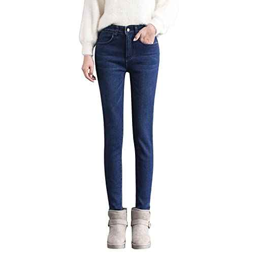 LAEMILIA Damen Winterjeans Dicke Skinny Pants Fleece Gefüttert Slim Stretch Jeggings Thermo Jogginghose von LAEMILIA