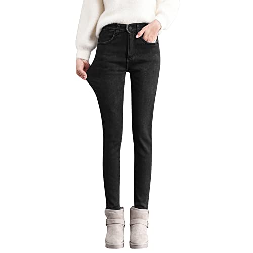 LAEMILIA Damen Winterjeans Dicke Skinny Pants Fleece Gefüttert Slim Stretch Jeggings Thermo Jogginghose von LAEMILIA