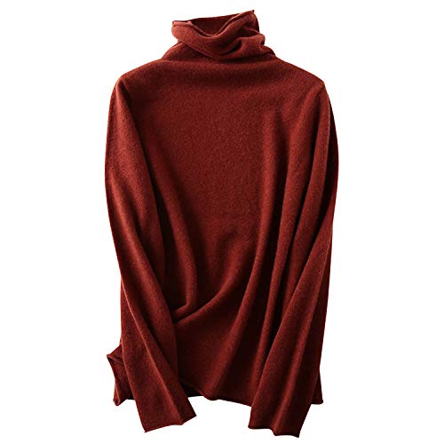 LAEMILIA Kaschmir Damen Pullover Winter Herbst Lose Feinstrick Langarm Rollkragenpullover Weich 100% reines Kaschmir Langarm Pulli von LAEMILIA