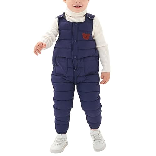 LAEMILIA Unisex Baby Schneehose gefüttert Kinder Winter Schnee ärmellos Latzhose Daunen für Jungen Mädchen Skihose Outdoor Winddicht Rompers von LAEMILIA