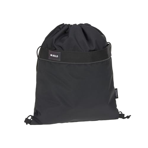 Bold Lässig Kinder Turnbeutel Sportbeutel mit Rucksackfunktion/School String Bag Bold Black von LÄSSIG