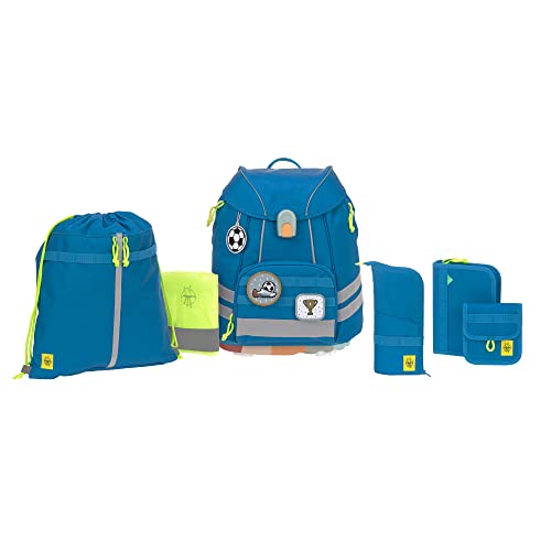 LÄSSIG 7-teiliges Schulranzen Set Kinder/School Set Flexy Unique blue von LÄSSIG