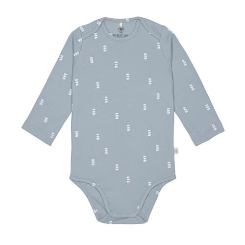 LÄSSIG Baby Body langarm aus Bio Baumwolle GOTS zertifiziert mit Druckknopf/Long Sleeve Body Blocks light blue, Größe 86/92 von LÄSSIG