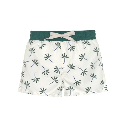 LÄSSIG Baby Kinder Badehose kurz mit UV-Schutz und integrierter Schwimmwindel/Boardie Shorts Palms nature, 7-12 Monate, Größe: 74/80 von LÄSSIG