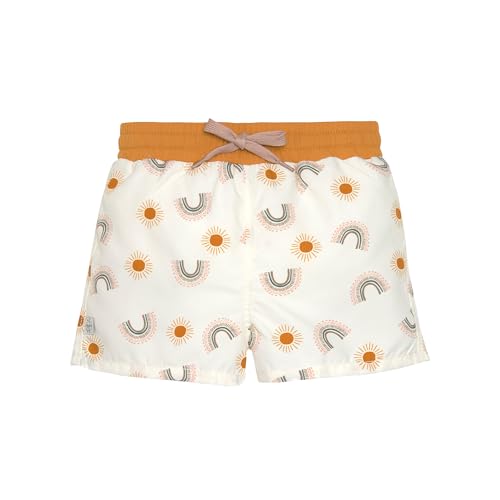 LÄSSIG Baby Kinder Badehose kurz mit UV-Schutz und integrierter Schwimmwindel/Boardie Shorts Rainbow nature, 7-12 Monate, Größe: 74/80 von LÄSSIG